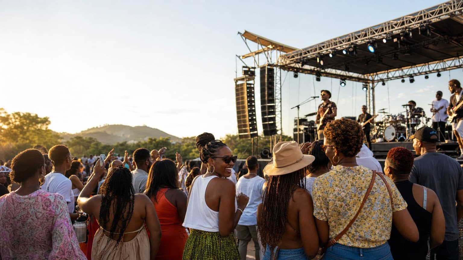 Outdoor concert in Zimbabwe